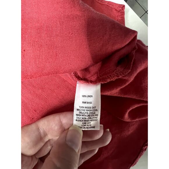 Marc New York Linen Button Shirt Women's Size Large Lagenlook Boxy Nautical - Picture 7 of 10